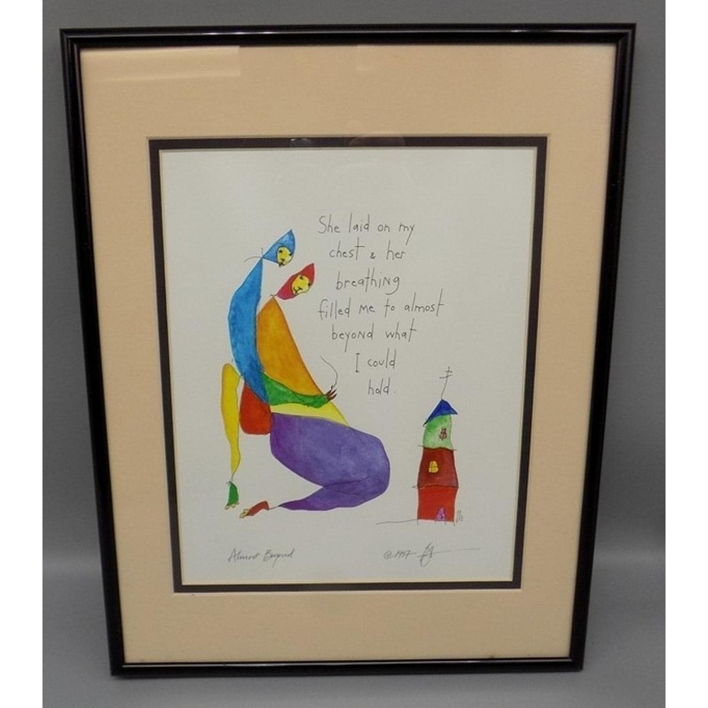 Brian Andreas Story People Almost Beyond Print 1997 Abstract Framed Double Mat